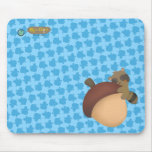 Little Racoon Blue Mousepad