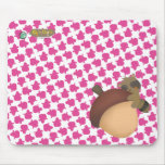 Little Racoon White Mousepad