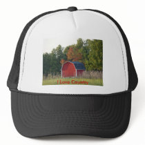 Little Red Barn In Autumn, I Love Country hats