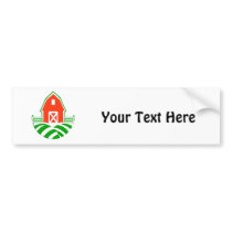 Little Red Barn on the Farm Bumper Sticker