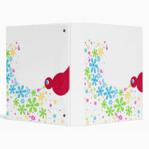 LITTLE RED BIRD VINYL BINDERS