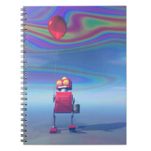 Little Red Birthday Robot 2 Journal