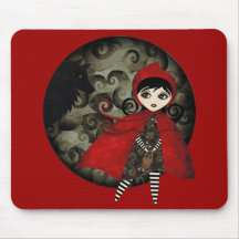 little red capuccine mousepad