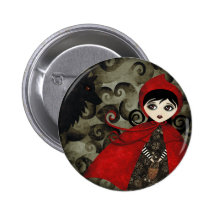 Little Red Capuccine Pinback Button