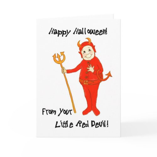 'Little Red Devil' Halloween Card. card