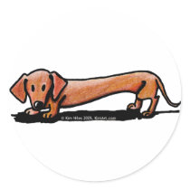 Little Red Doxie Stickers
