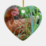 Little Red Hen in the Grass Christmas Ornaments