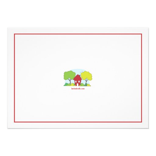 Little Red House Housewarming Party Invitation