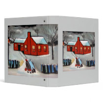 LITTLE RED HOUSE SNOWSCENE binders