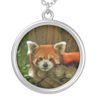 Little Red Panda Nature Silver Chain Necklace