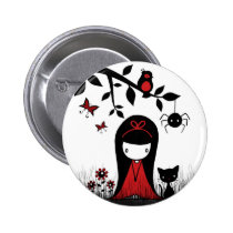 Little Red Ribbon Head buttons