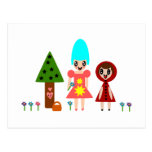Little Red Riding Hood and Grandma Among the Flowe Postcards