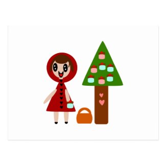 Little Red Riding Hood and the Cupcake Tree Postcard