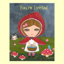 Little Red Riding Hood- Bedtime Story Party invitations