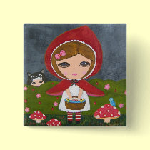 Little Red Riding Hood buttons