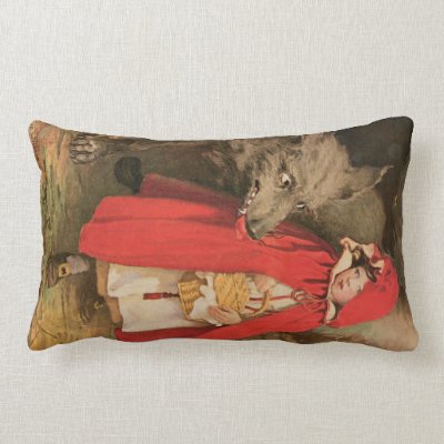 Little Red Riding Hood by Jessie Willcox Smith Throw Pillows