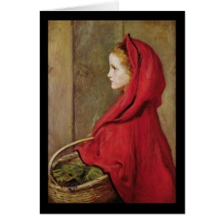 Little Red Riding Hood by John Everett Millais Card