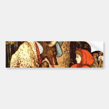 Little Red Riding Hood Fantasy Fairy Tale Bumper Sticker