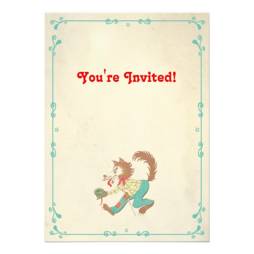 Little Red Riding Hood Party Invitations