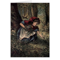 Little Red Riding Hood Picking Flowers cards by victorianmemories Little Red Riding Hood Picking Flowers cards