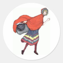 Little Red Riding Hood Round Stickers