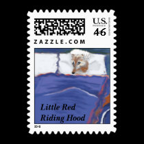Little Red Riding Hood Wolf Postage stamps