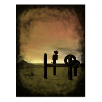 Little Red Robot Postcard postcards