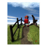 Little Red Robot Postcard