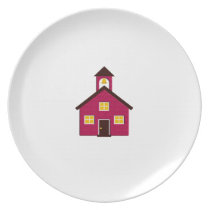 Little Red Schoolhouse Party Plate