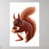 Little Red Squirrel Print