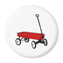 Little Red Wagon Refrigerator Magnet