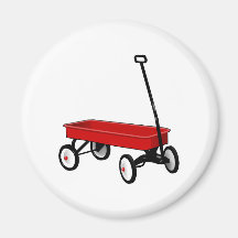 Little Red Wagon Refrigerator Magnet