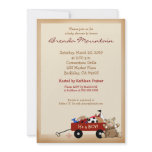 Little Red Wagon Sports Theme Boy Baby Shower Custom Announcement