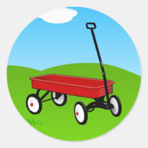 Little Red Wagon Sticker