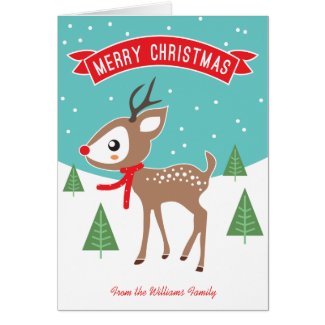 Little Reindeer Christmas Card