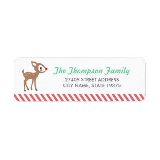 Little Reindeer Holiday Address Labels