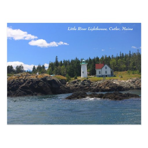 Little River Lighthouse, Cutler Maine Postcard Zazzle