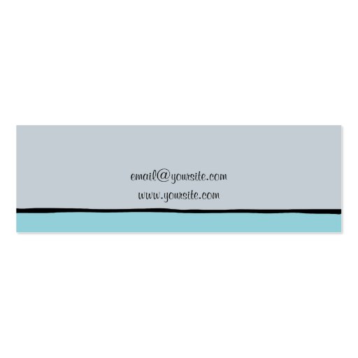 Little Robin grey small Business Card (back side)