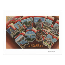 Little Rock, Arkansas - Large Letter Scenes 2 Post Card