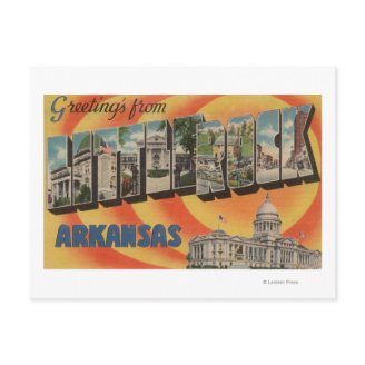 Toms Shoes  Rock on Little Rock  Arkansas   Large Letter Scenes Postcard Zazzle Postcard