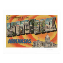 Little Rock, Arkansas - Large Letter Scenes Postcard