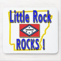 Little Rock Rocks ! (blue) mousepads