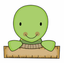 little ruler school turtle acrylic cut out