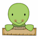 little ruler school turtle acrylic cut out
