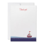 Little Sailboat Flat Thank You note Custom Invitation