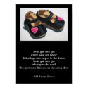 LITTLE SHOES/HEARTS POSTER posters by joyart LITTLE SHOES/HEARTS POSTER posters