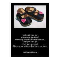 LITTLE SHOES/HEARTS POSTER posters