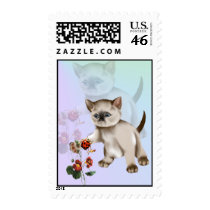 Little Siamese Kitten VS Big Bad Ladybug Postage stamps