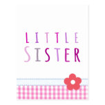 Little sister in pink postcards