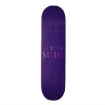Little sister in pink skateboards